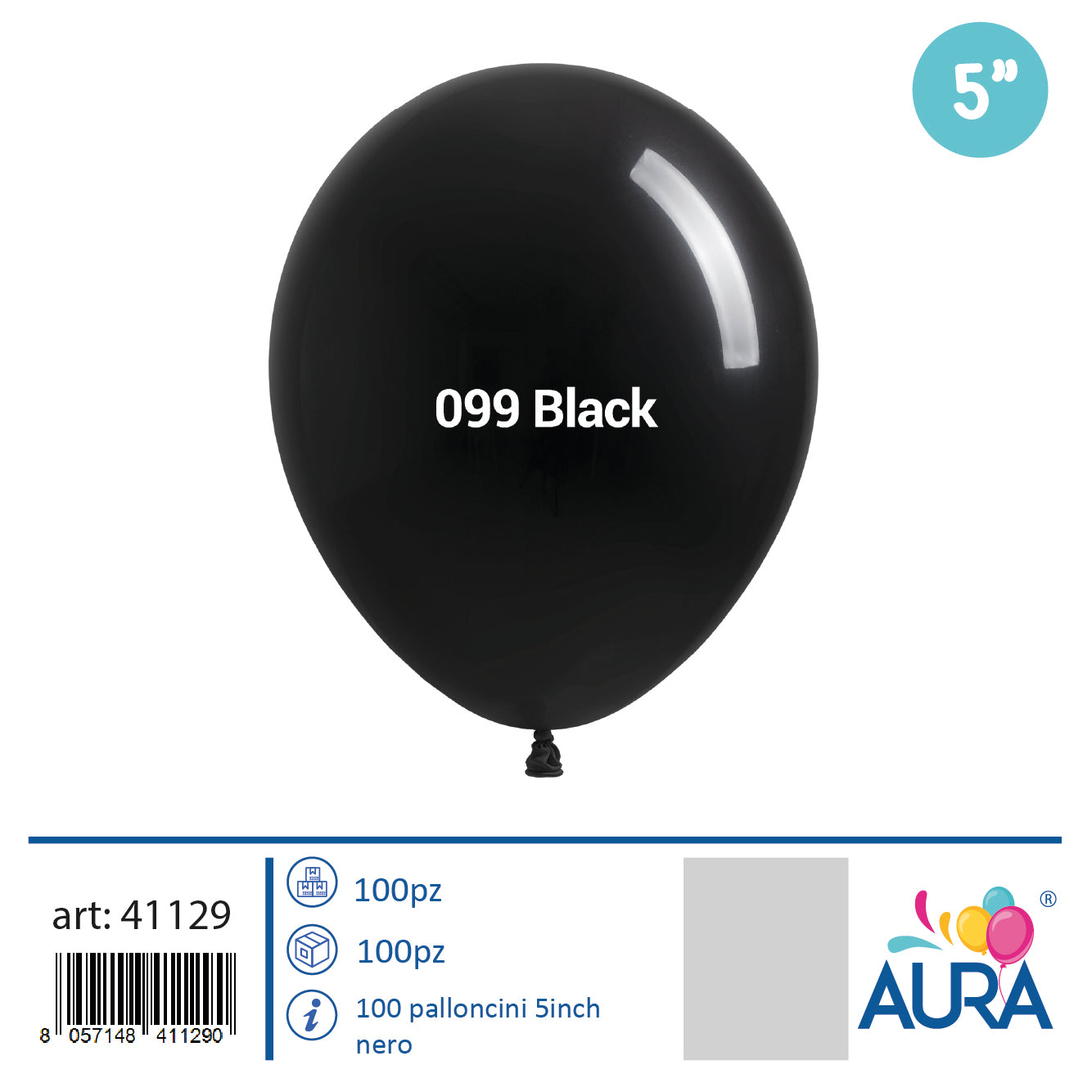 5 inch black balloons 100pcs