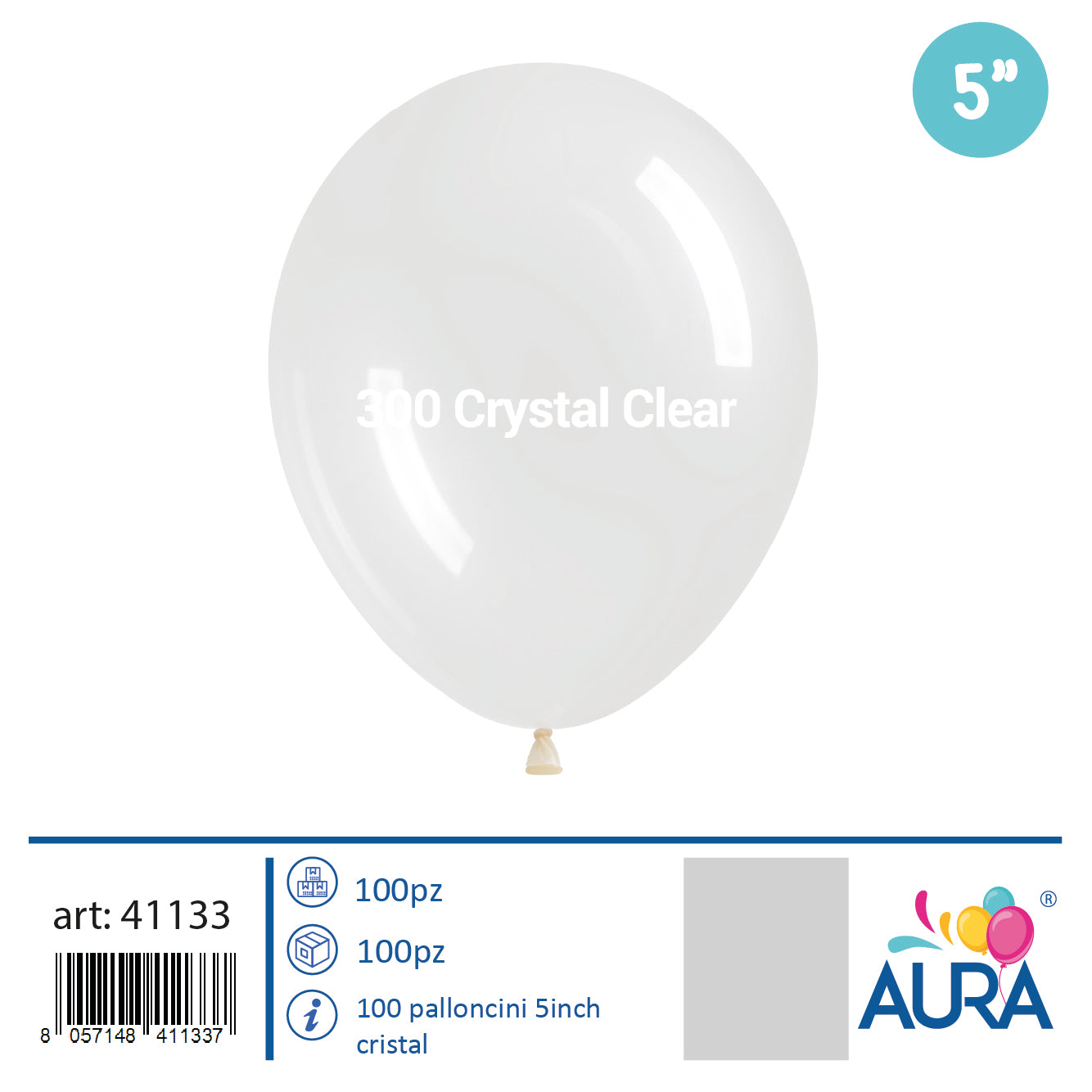 Palloncini 5 inch crystal 100pz