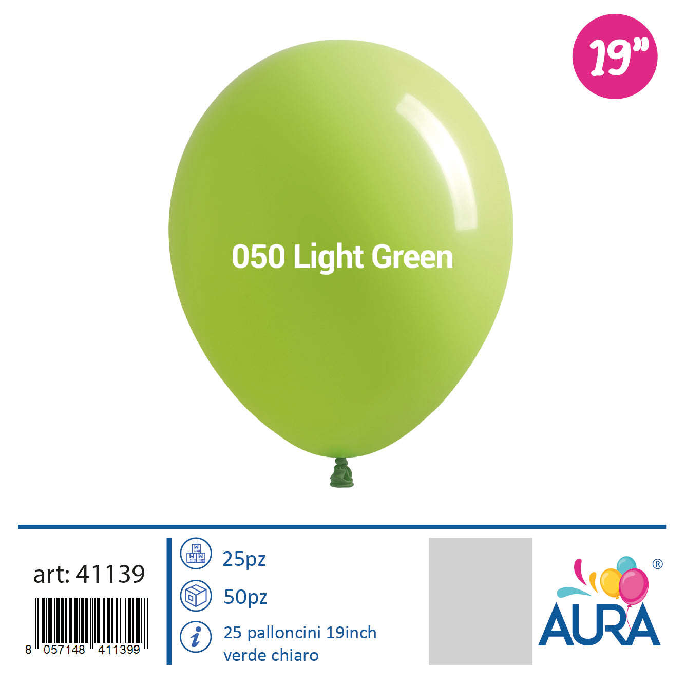 19 inch light green balloons 25pcs