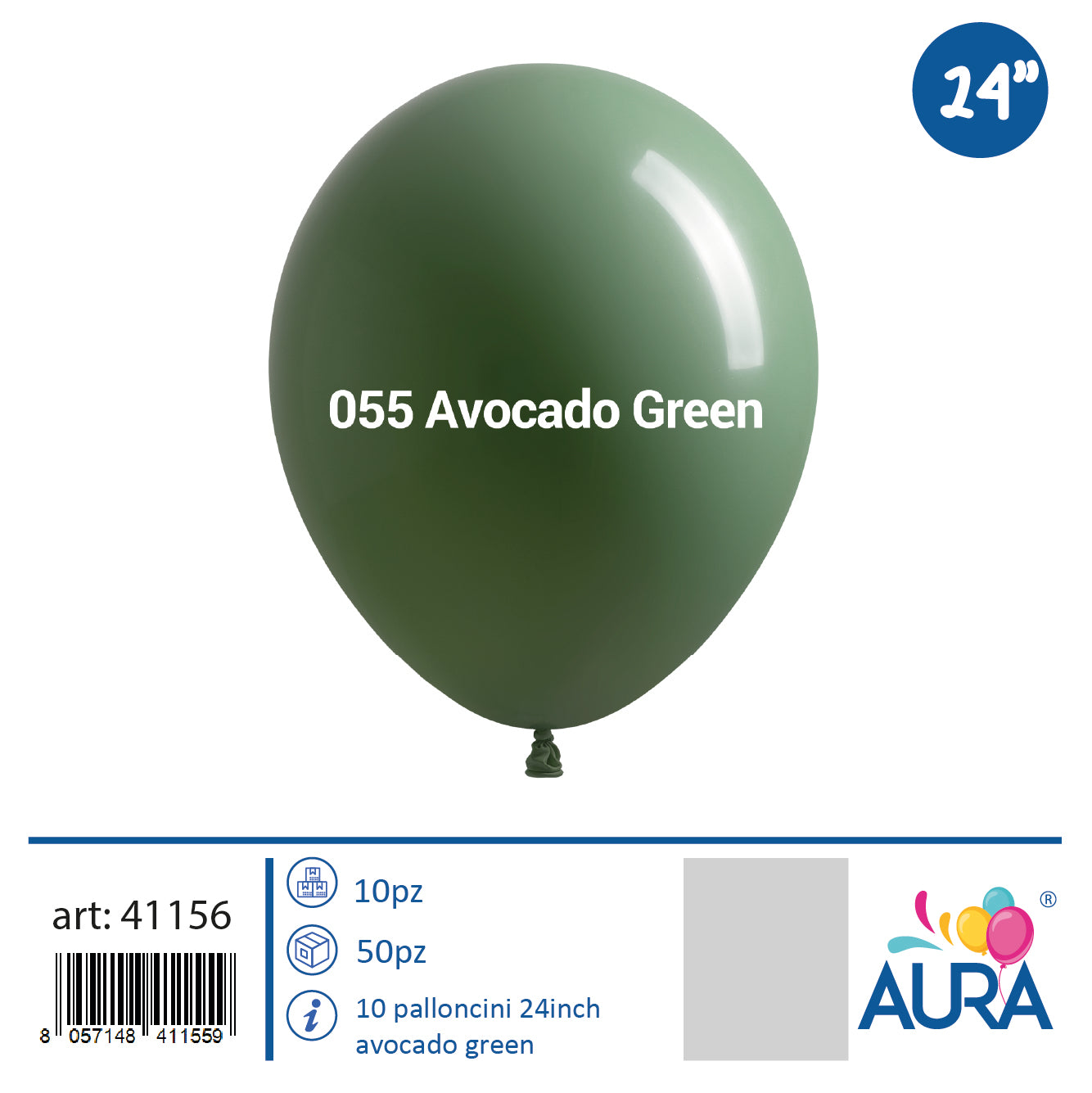 24 inch avocado green balloons 1pc