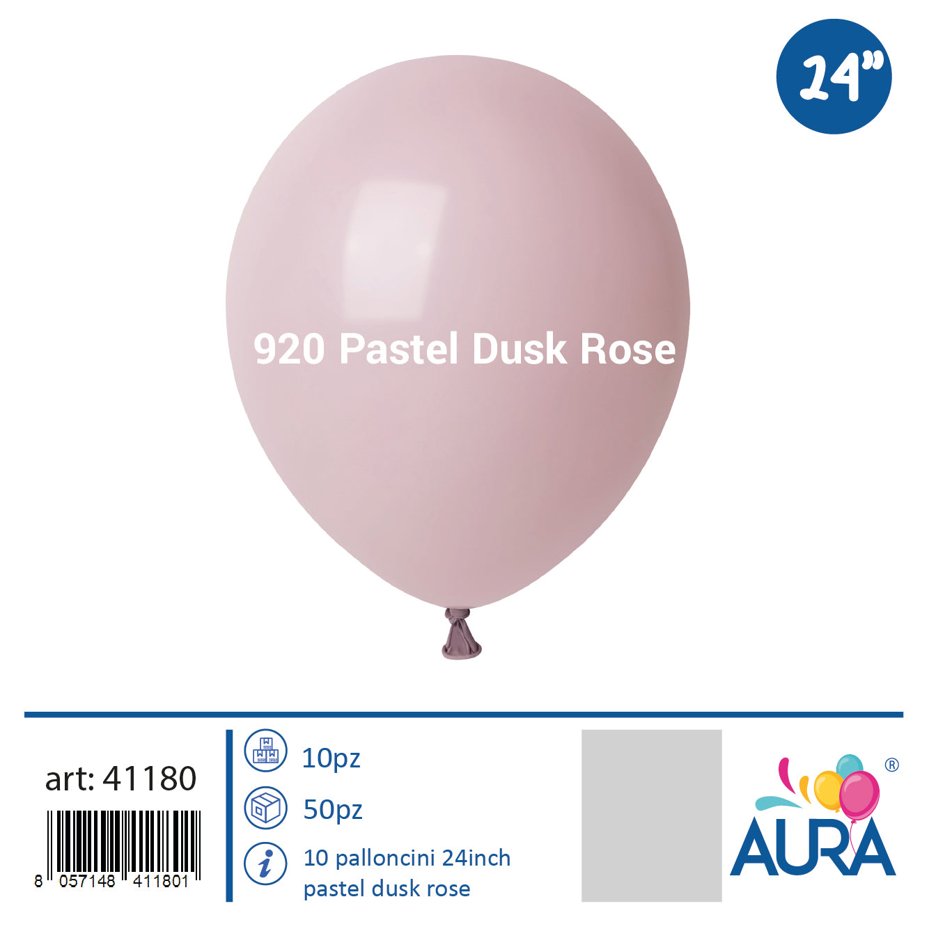 Palloncini 24 inch pastel dusk rose 1pz