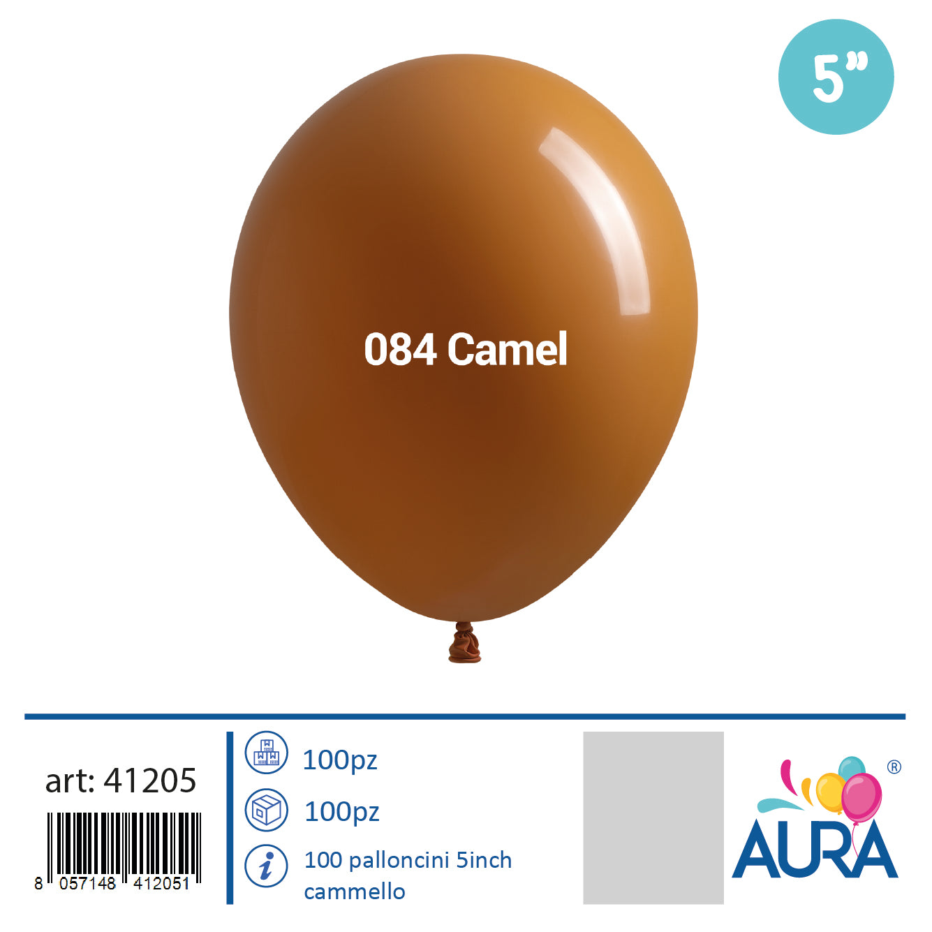 Palloncini 5 inch cammello 100pz
