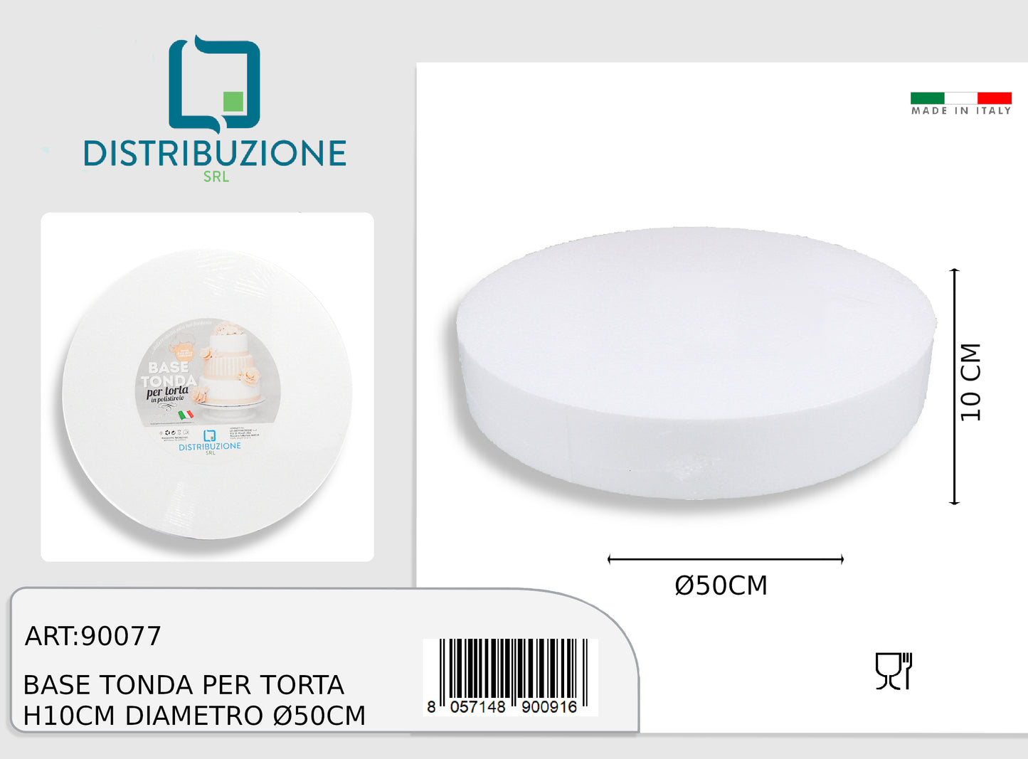 polistirolo tondo 50 h.10 conf.1pz
