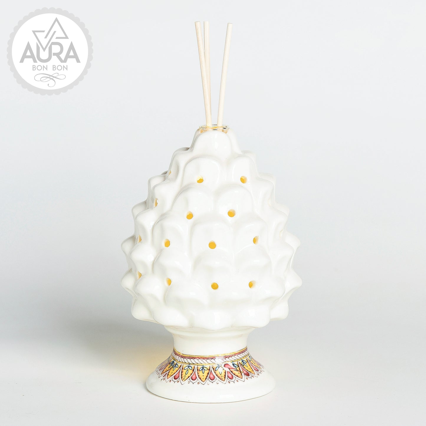 Diffusore pigna con luce 11x11x15cm