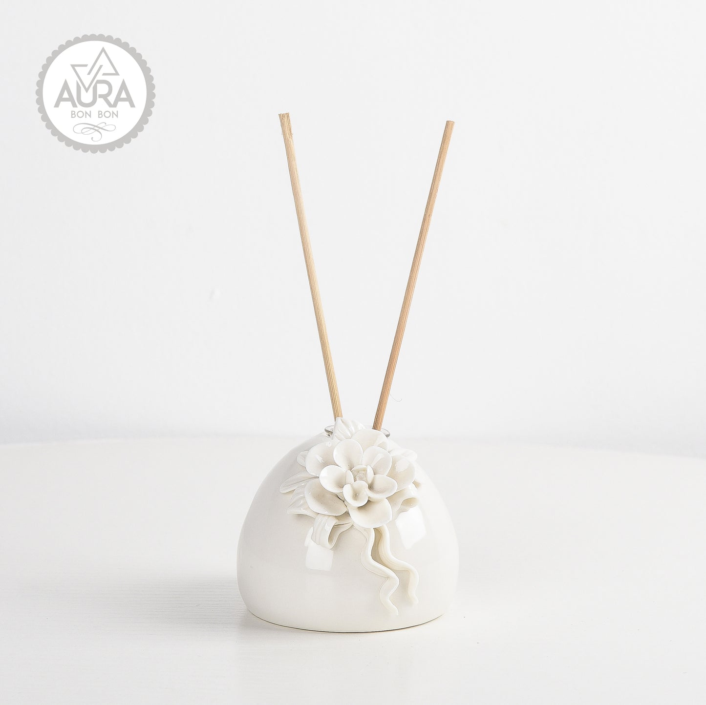 Air freshener with flower 8.5x8.5x7.8cm