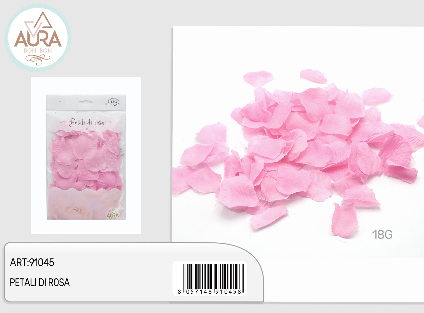 Petali di rosa 18g rosa