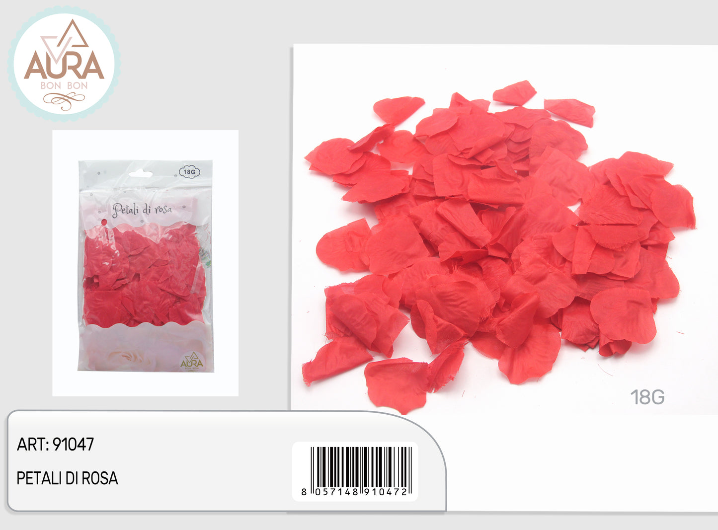 Petali di rosa 18g rosso