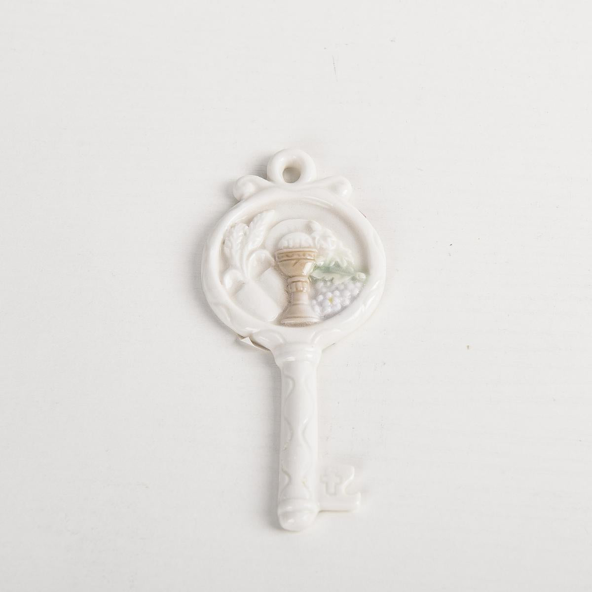 Key with First Communion chalice 12.3x5.5x0.5cm