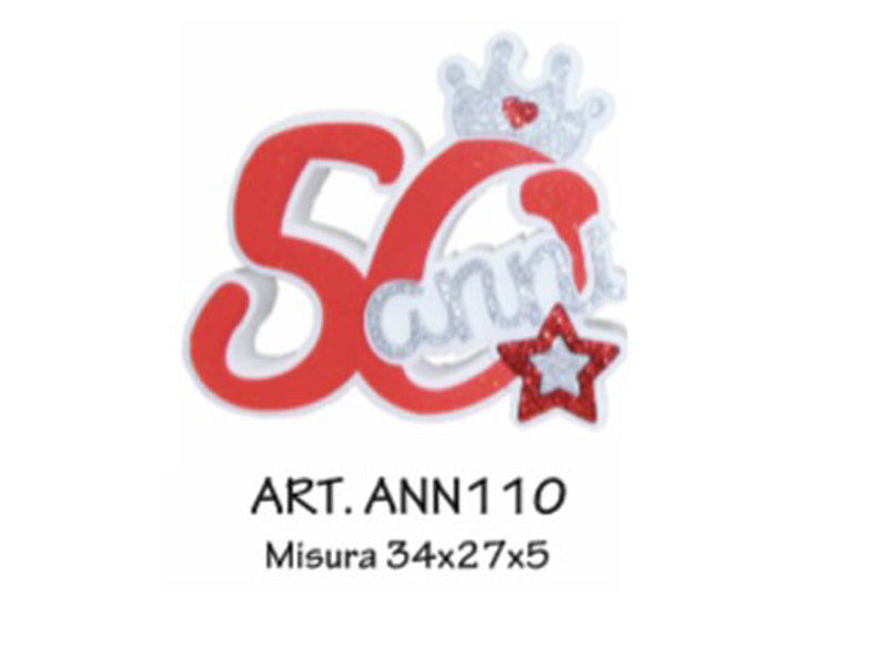 nr 50 fashion rosso e argento con coroncina