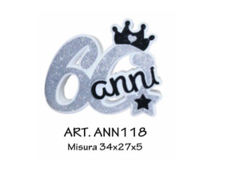 nr 60 fashion argento e nero con coroncina