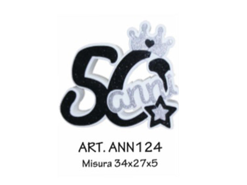 nr 50 fashion nero e argento con coroncina