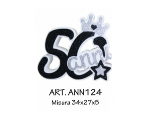 nr 50 fashion nero e argento con coroncina