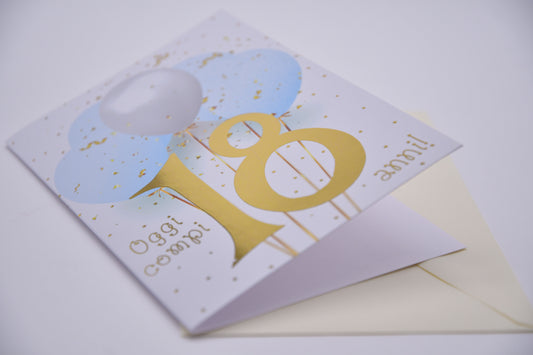 Biglietto di auguri per compleanno 18 anni