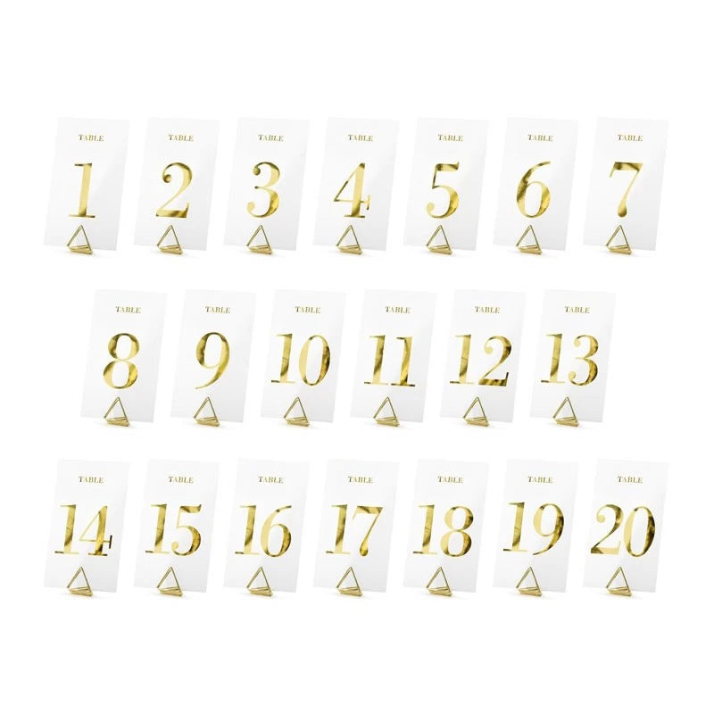 Segnatavolo con numeri 1-20 7x12cm