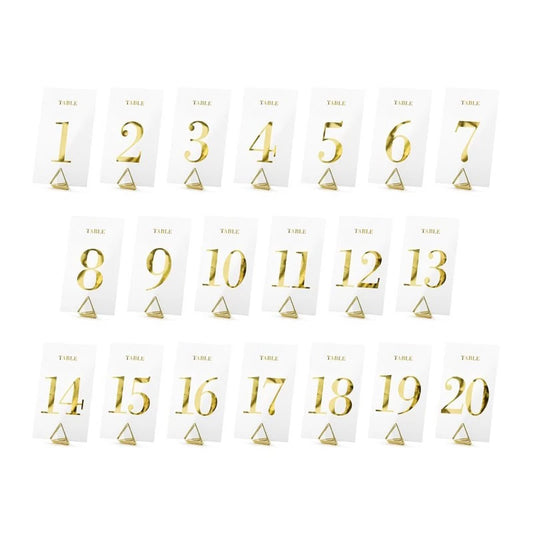 Segnatavolo con numeri 1-20 7x12cm