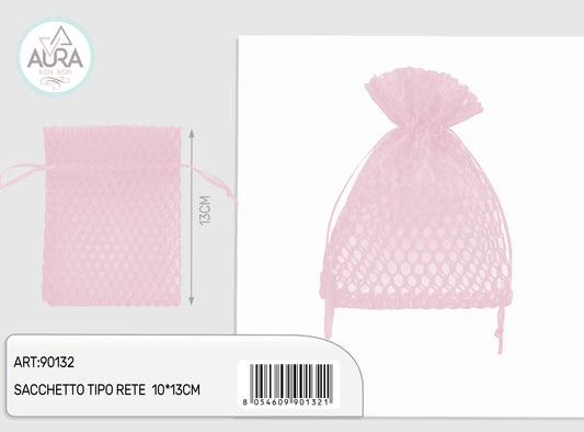 Sacchetto rete rosa 10x13cm