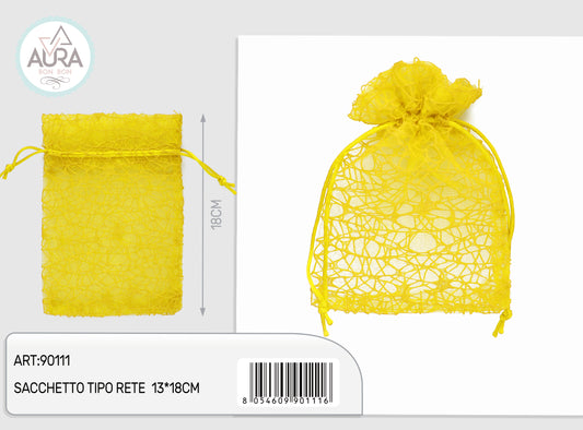Sacchetto spider giallo 13x18cm