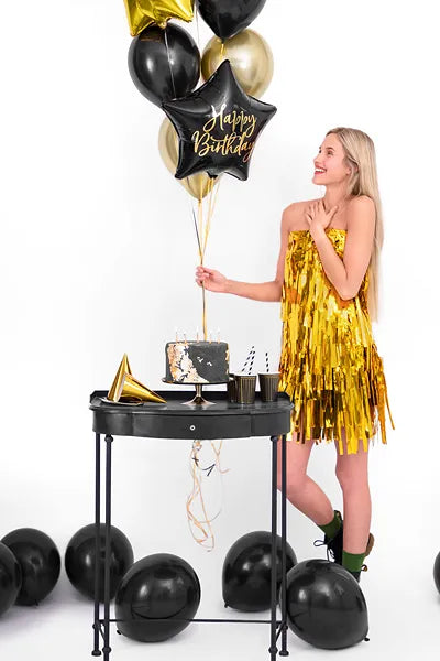 Palloncino in foil a forma di stella Happy Birthday 18inch/40cm