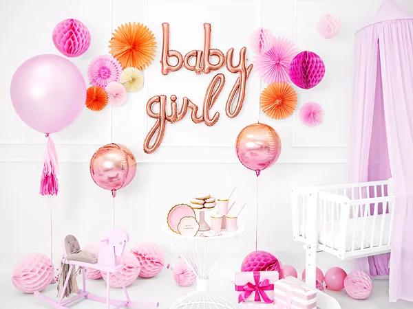 allestimento palloncini foil baby girl
