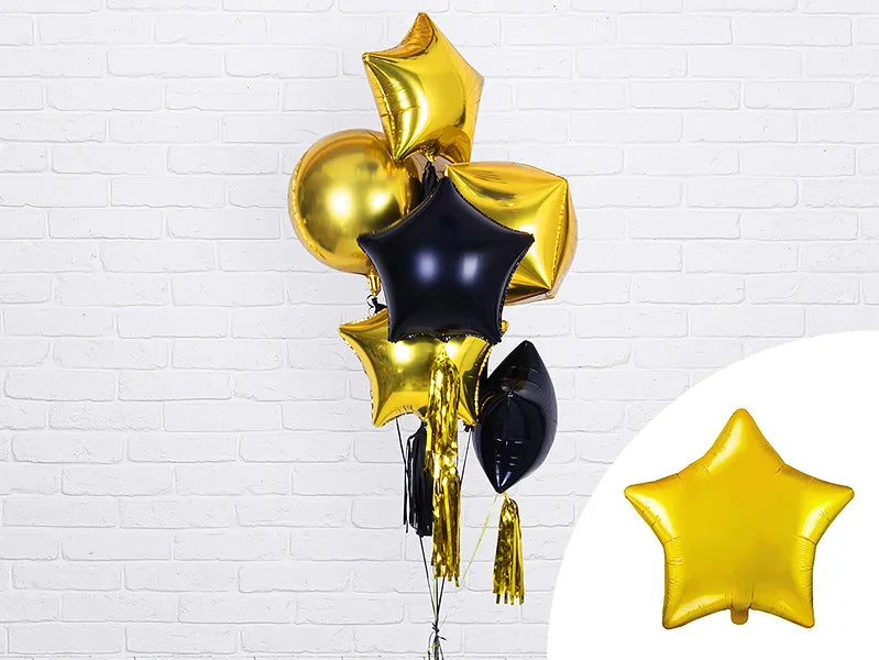 Foil balloon star, 48cm, gold