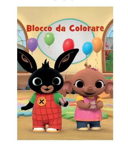 Blocchi da colorare con copertina glitterata 8 pagine Bing
