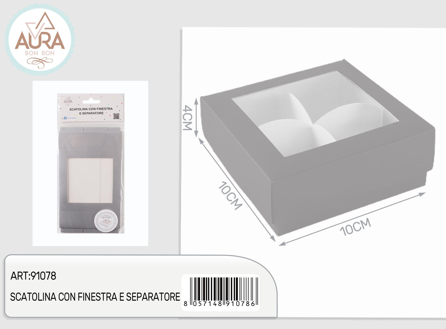 box confetti argento