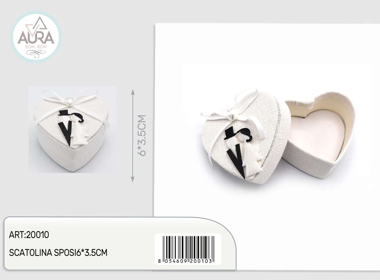 box cuore sposi