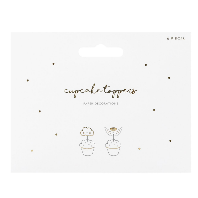 Cupcake toppers - Clouds and Wings 12,5 cm 6pz