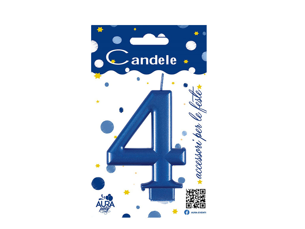 candela blu numero 4