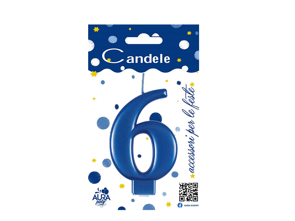 candela blu numero 6