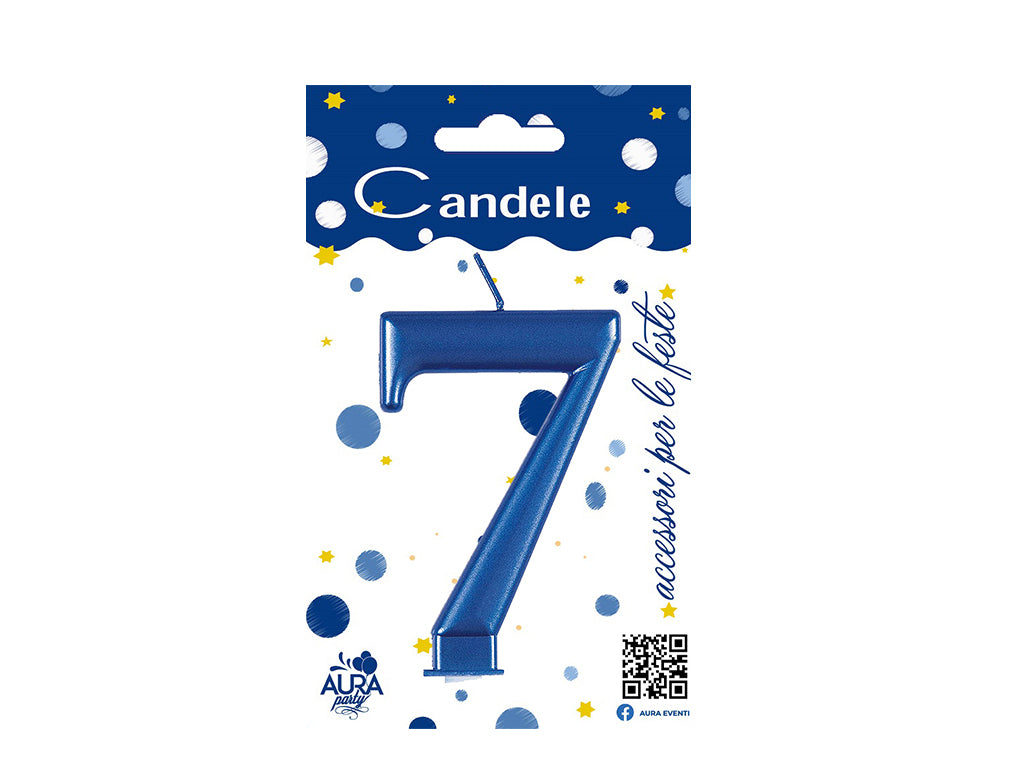 candela blu numero 7