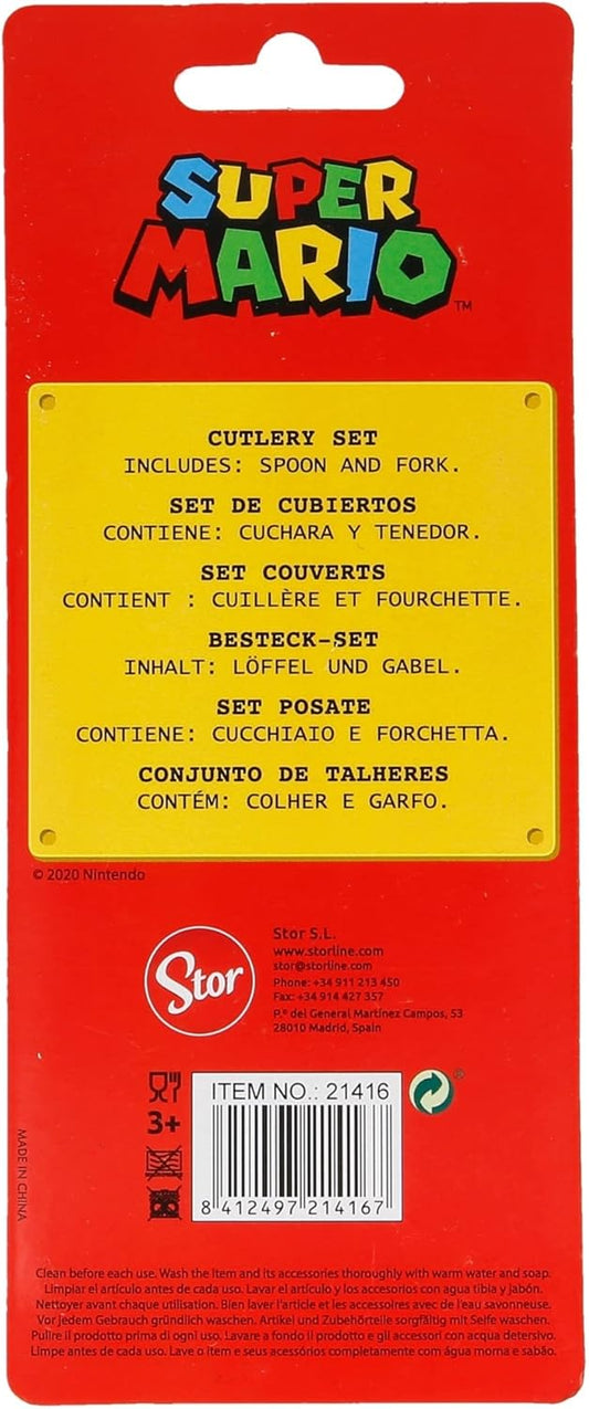 Set 2 posate in plastica Super Mario