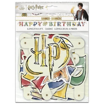 Festone "Happy Birthday" Harry Potter Hogwarts 1,8 m