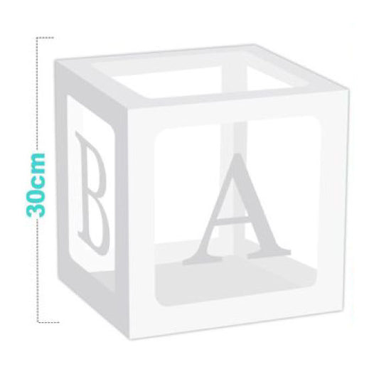 Set 4 cubi "BABY" bianco 30x30cm