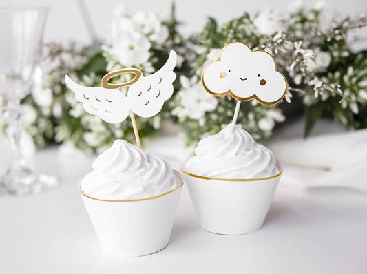 Cupcake toppers - Clouds and Wings 12,5 cm 6pz