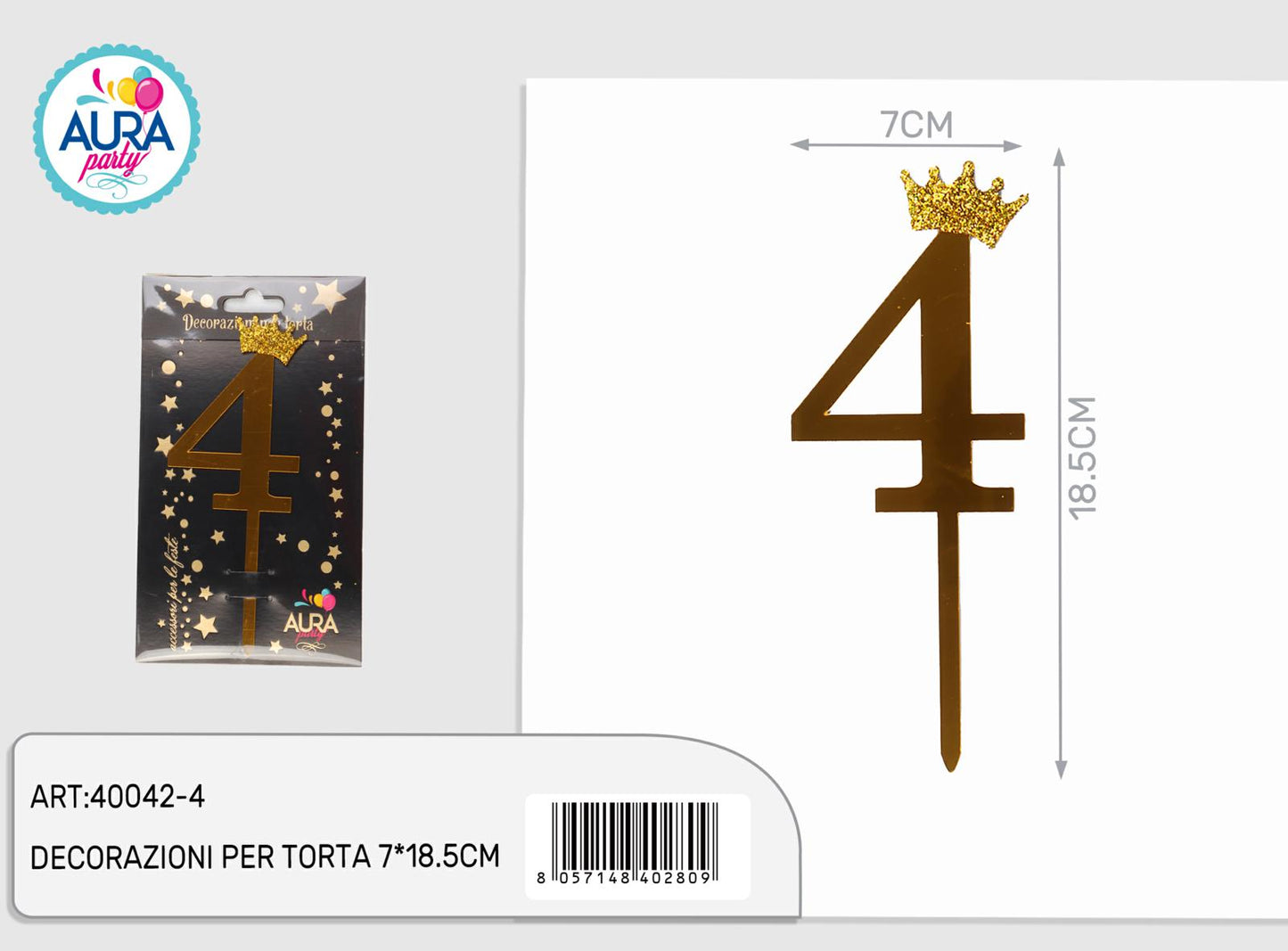 Cake topper oro n. 4