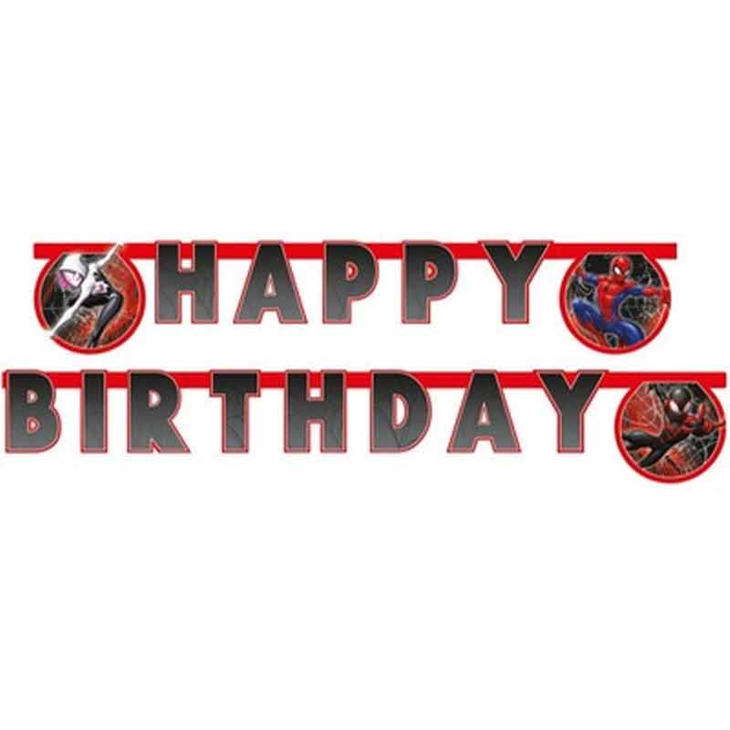 Festone Happy Birthday Spider-Man World of Webs