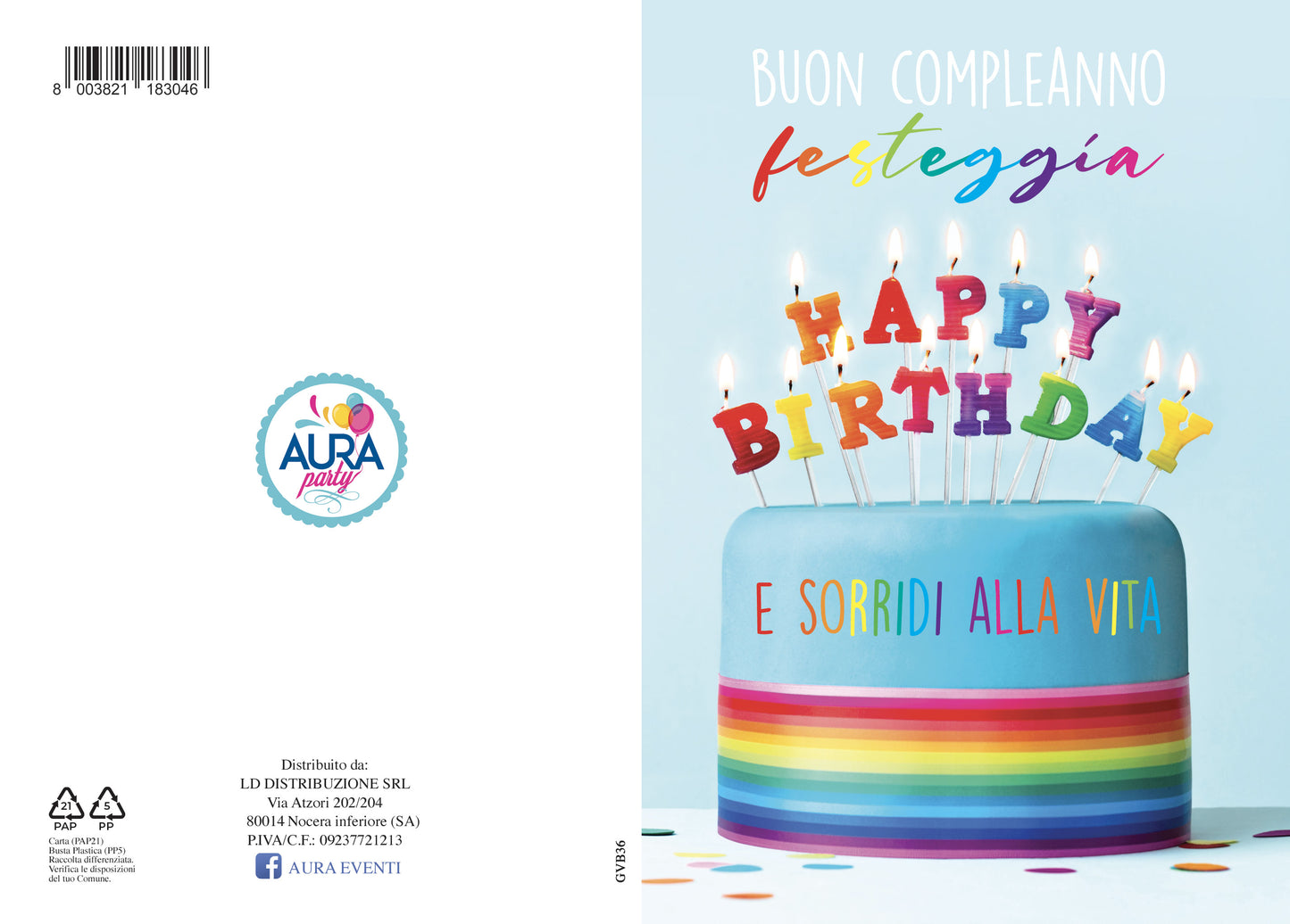 happy birthday torta biglietto