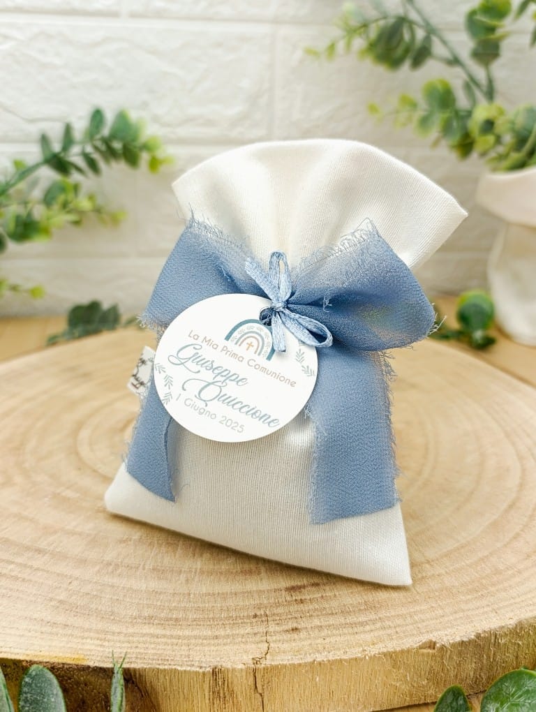Nastro chiffon 4cm x 5m azzurro polvere