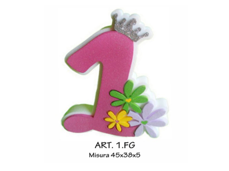 nr. 1 grande con fiore