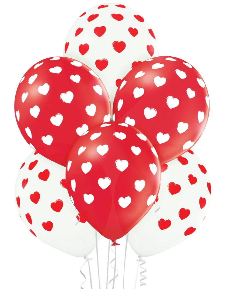 Palloncini brush hearts 6pz