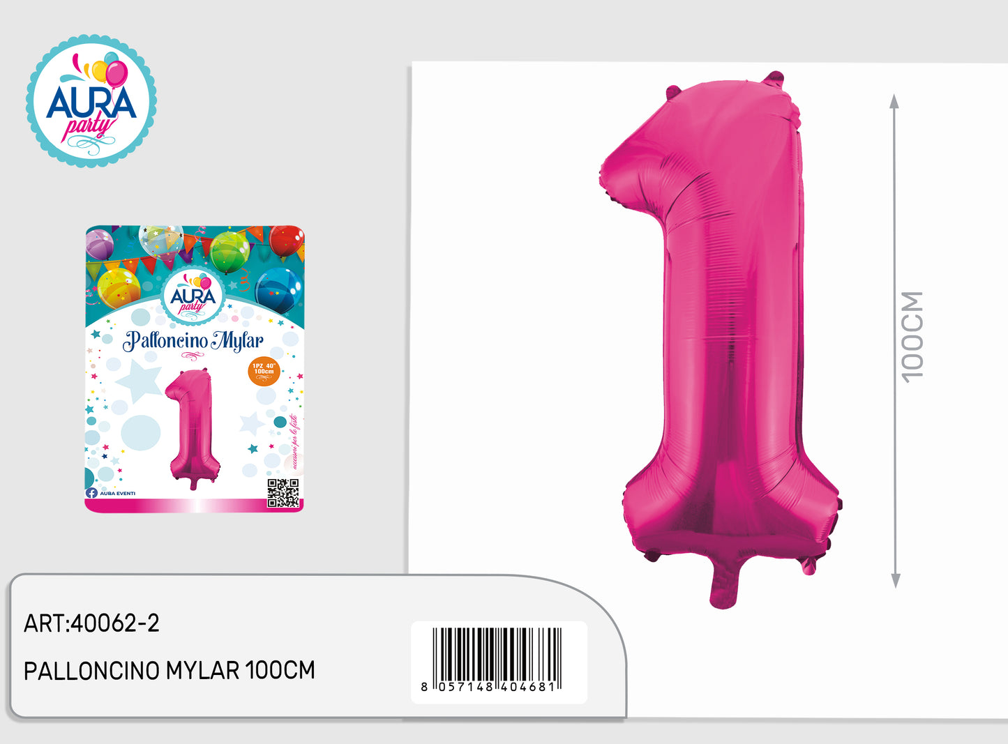 palloncini mylar 40inch fucsia 1