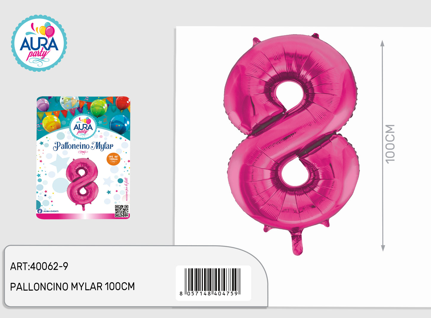 palloncini mylar 40inch fucsia 8