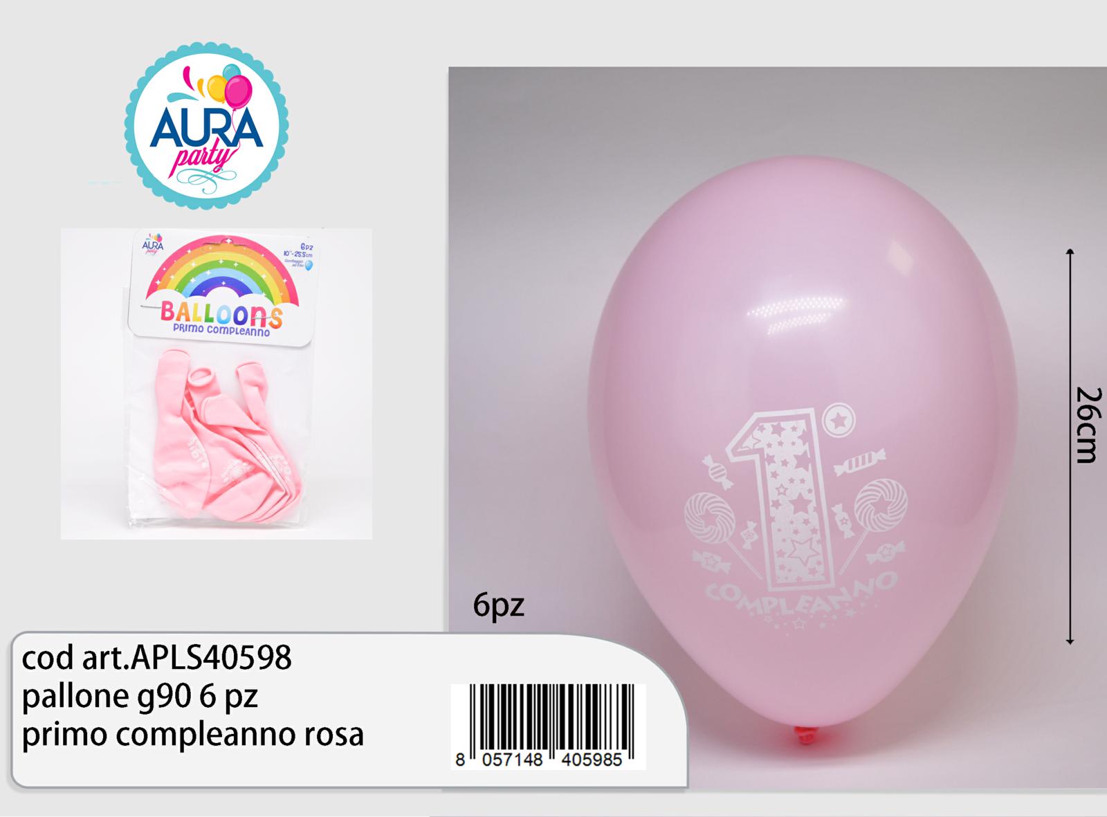 palloncini primo compleanno rosa