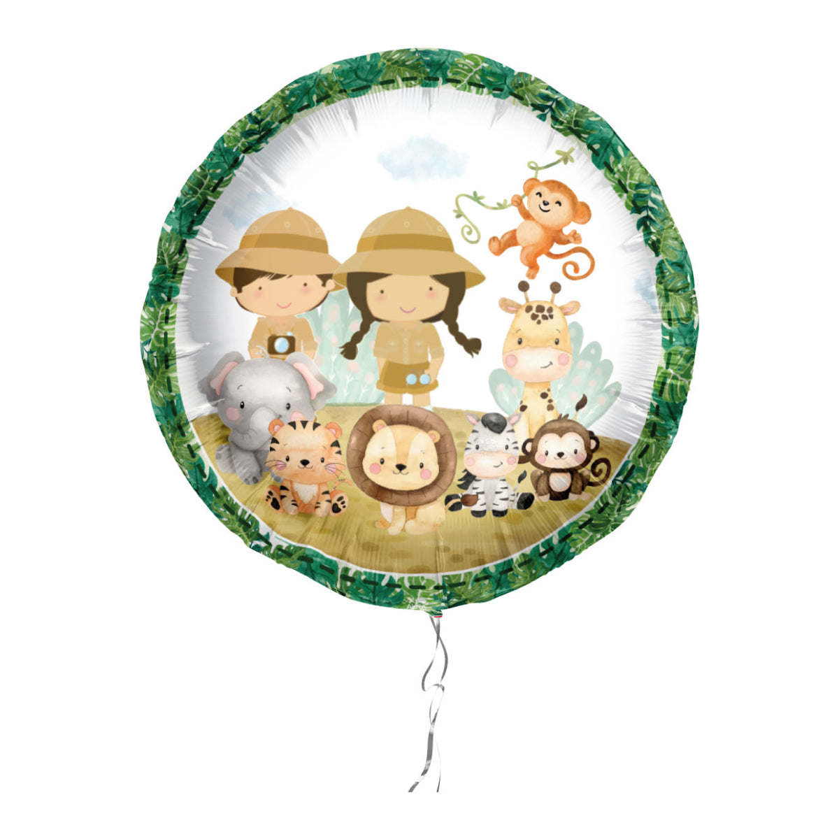 Palloncino in foil 18"/45cm Party Jungle - Aura, 1 pz