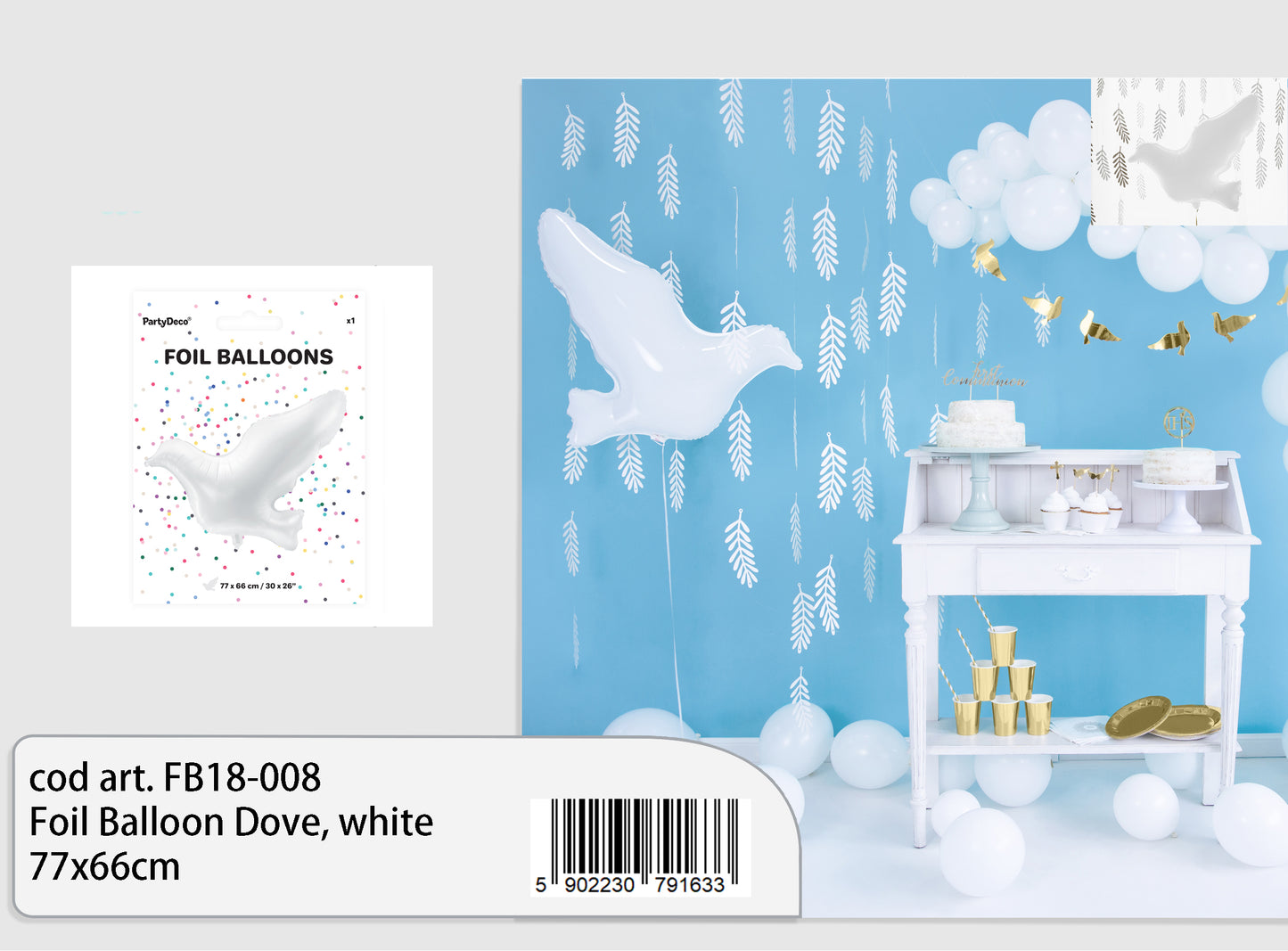 palloncino colomba bianca
