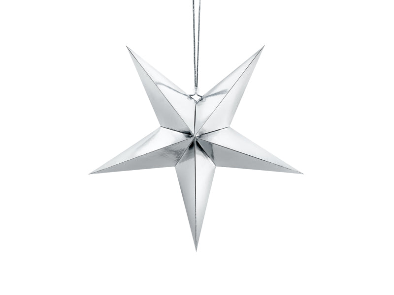 Paper star 45cm silver