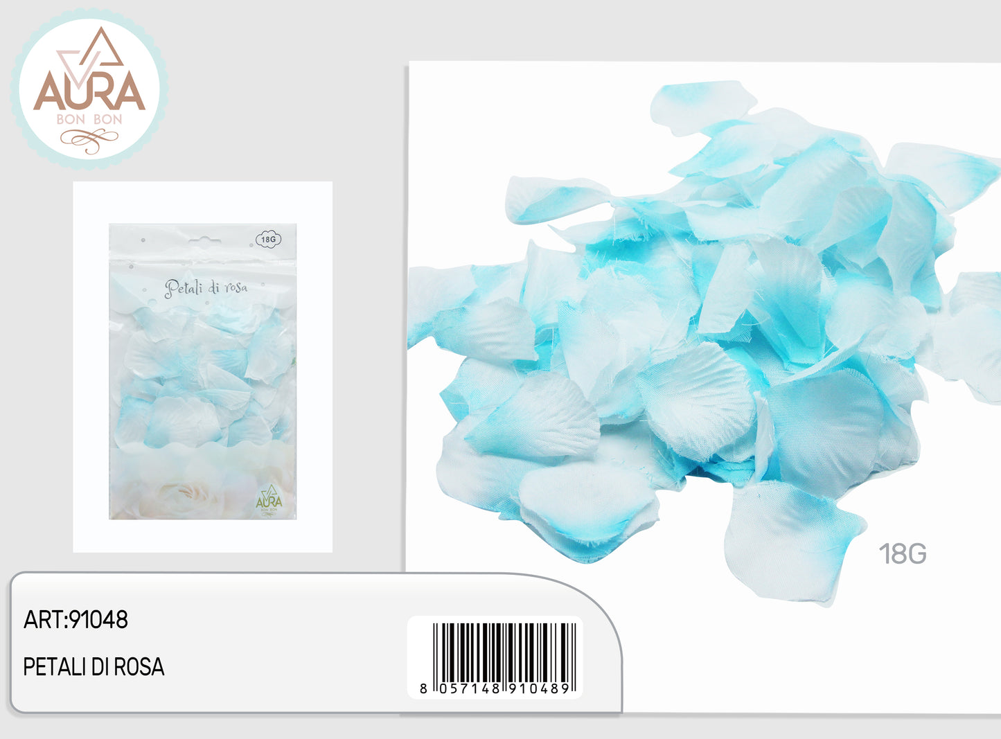 Petali di rosa 18g celeste