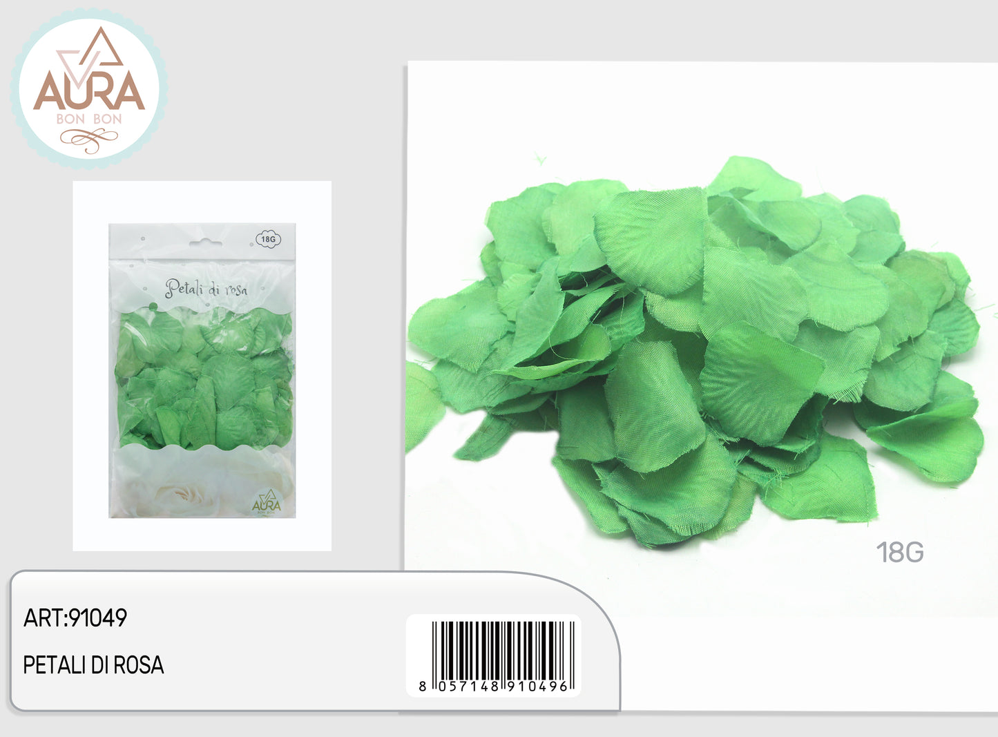 Petali di rosa 18g verde