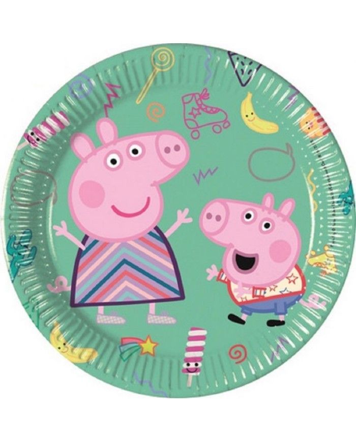 Piattino Peppa Pig messy 20cm 8pz